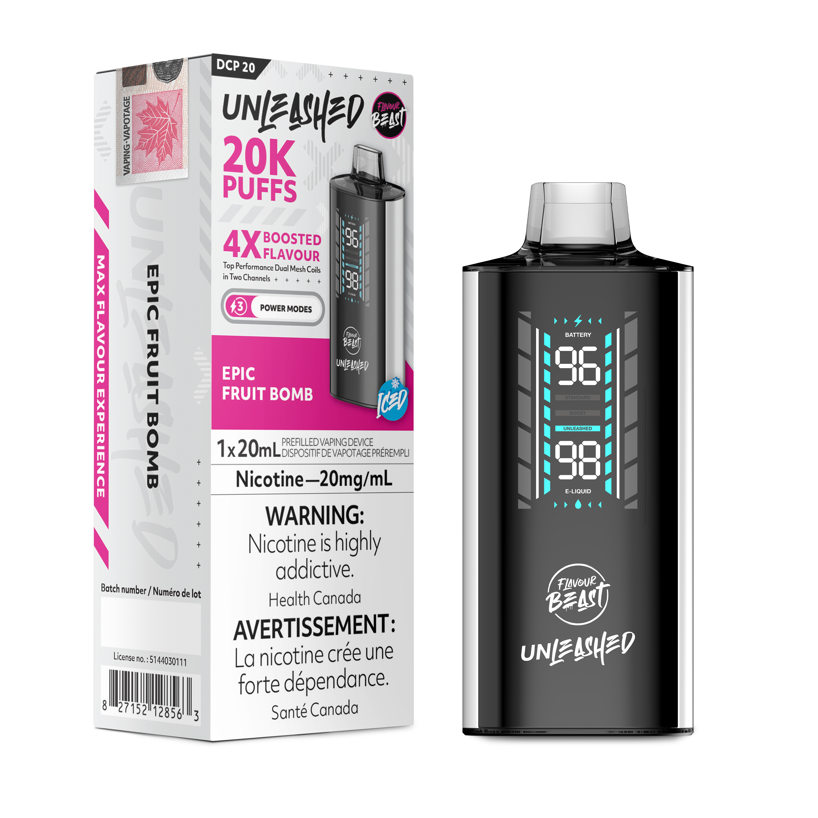 Flavour Beast Unleashed DCP - Disposable E-Cig (PROVINCIAL) (20k Puffs)
