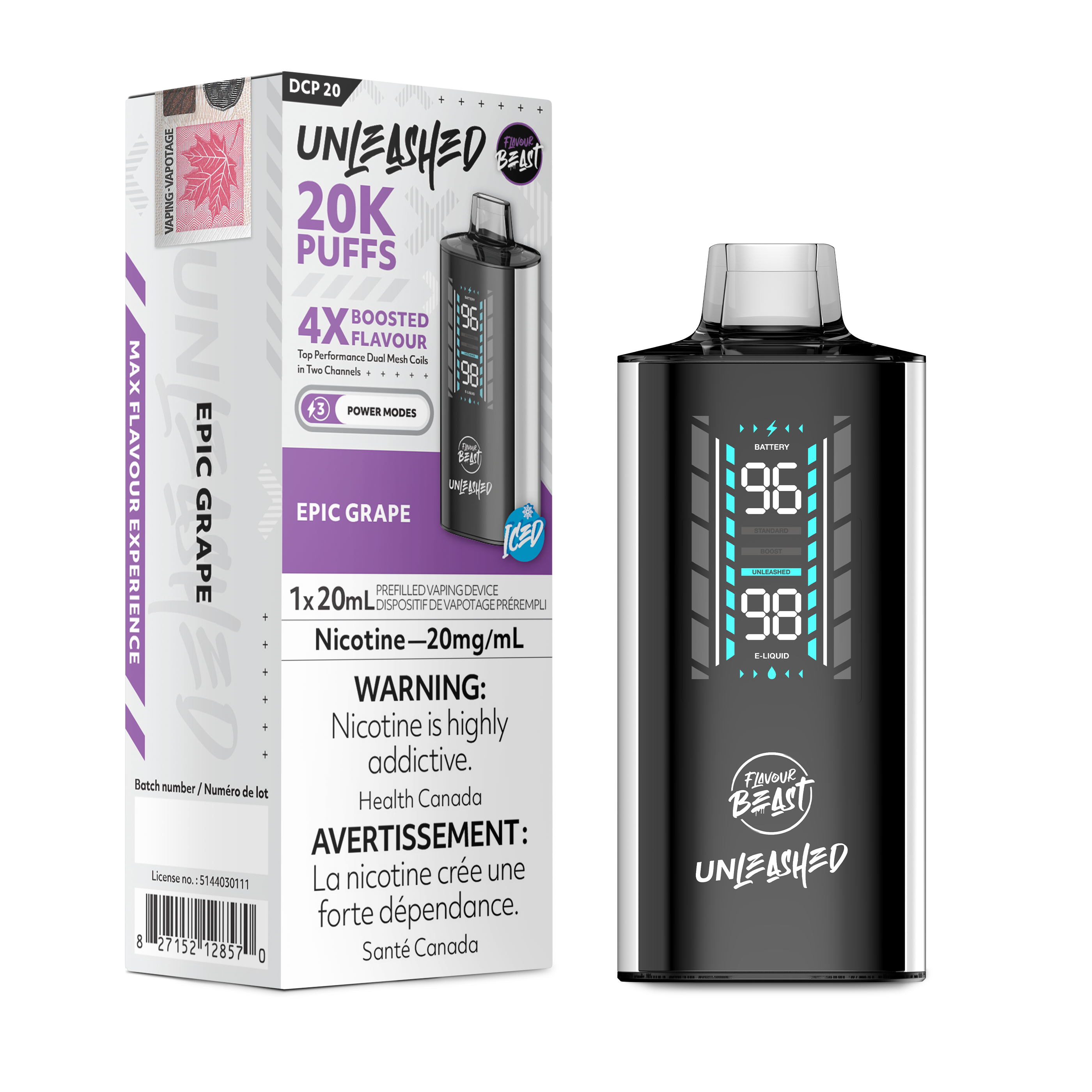 Flavour Beast Unleashed DCP - Disposable E-Cig (PROVINCIAL) (20k Puffs)