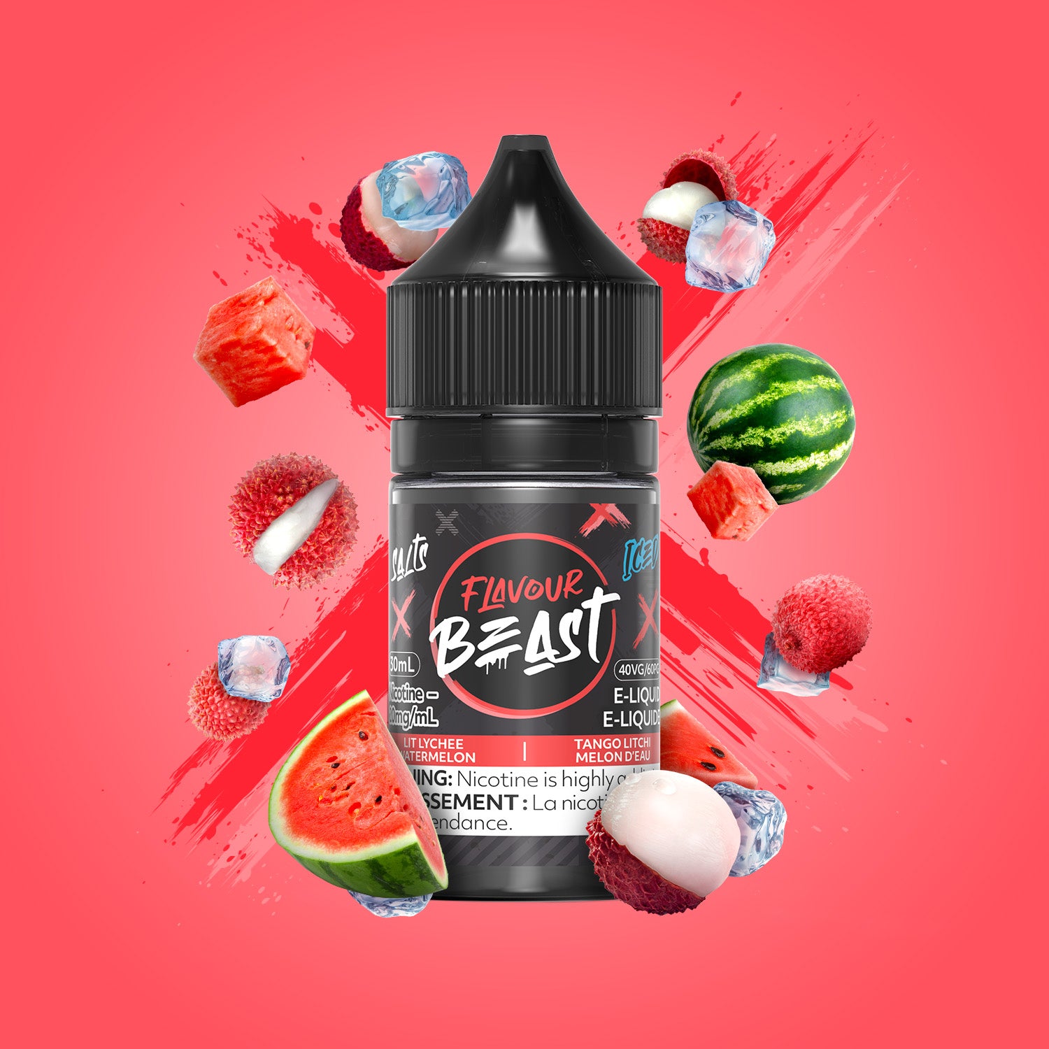 Sel Flavour Beast - Litchi glacé à la pastèque (PROVINCIAL)