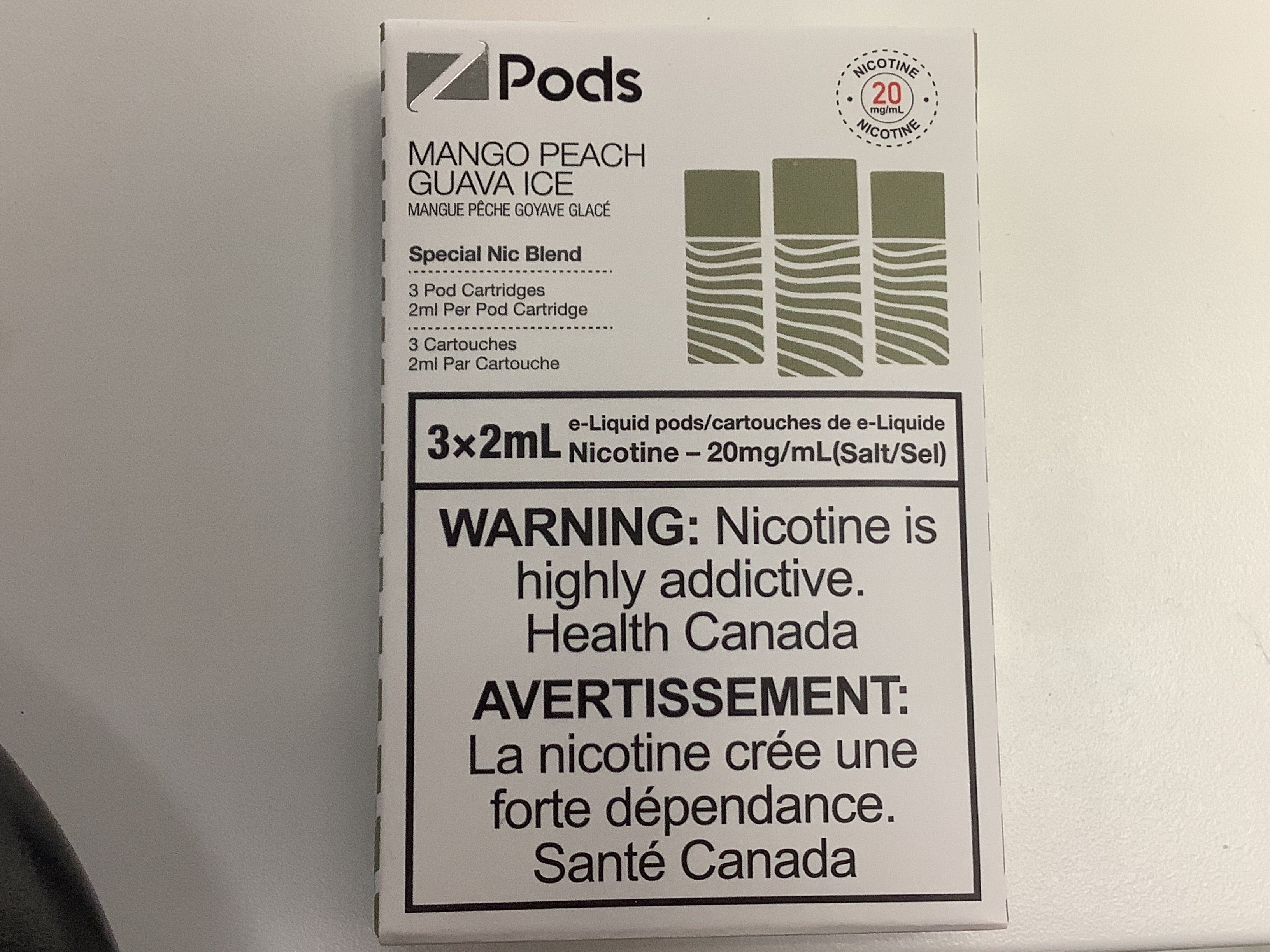 Z Pods - Glace à la mangue, à la pêche et à la goyave (PROVINCIAL)
