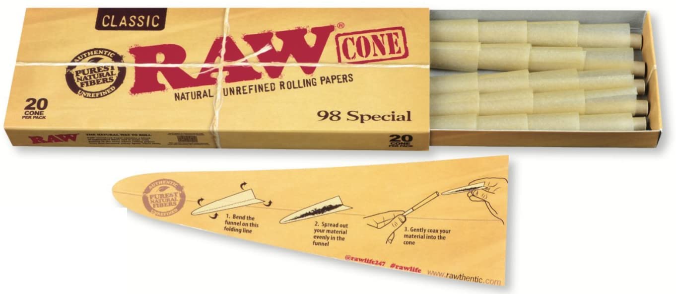 RAW Cones Classic 98 Special, 100 Pack