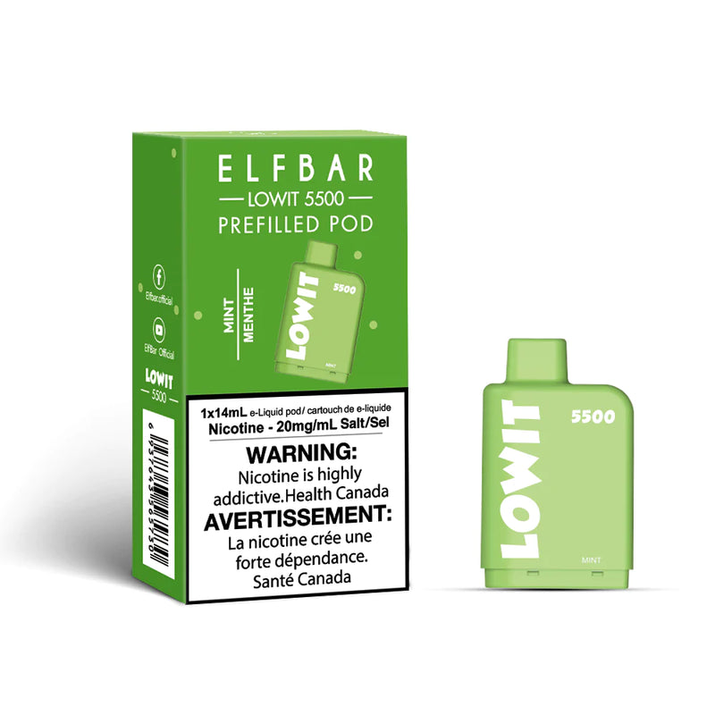 Elfbar - Lowit Pods (EXCISE TAXED) (5500 puffs) - (Needs Battery)