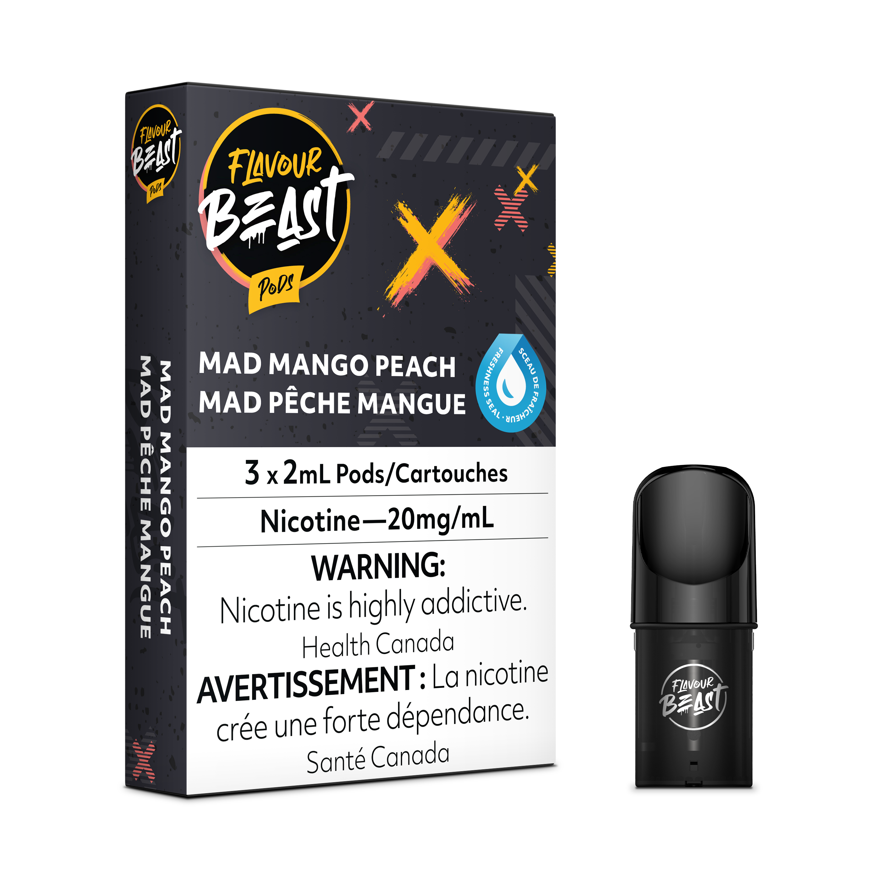 Flavour Beast Flow Pods - Mad Mango Peach (Compatible With STLTH) (FEDERAL)