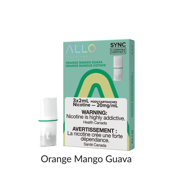 Capsules Allo - Orange, mangue, goyave (compatibles avec STLTH) (fédéral)