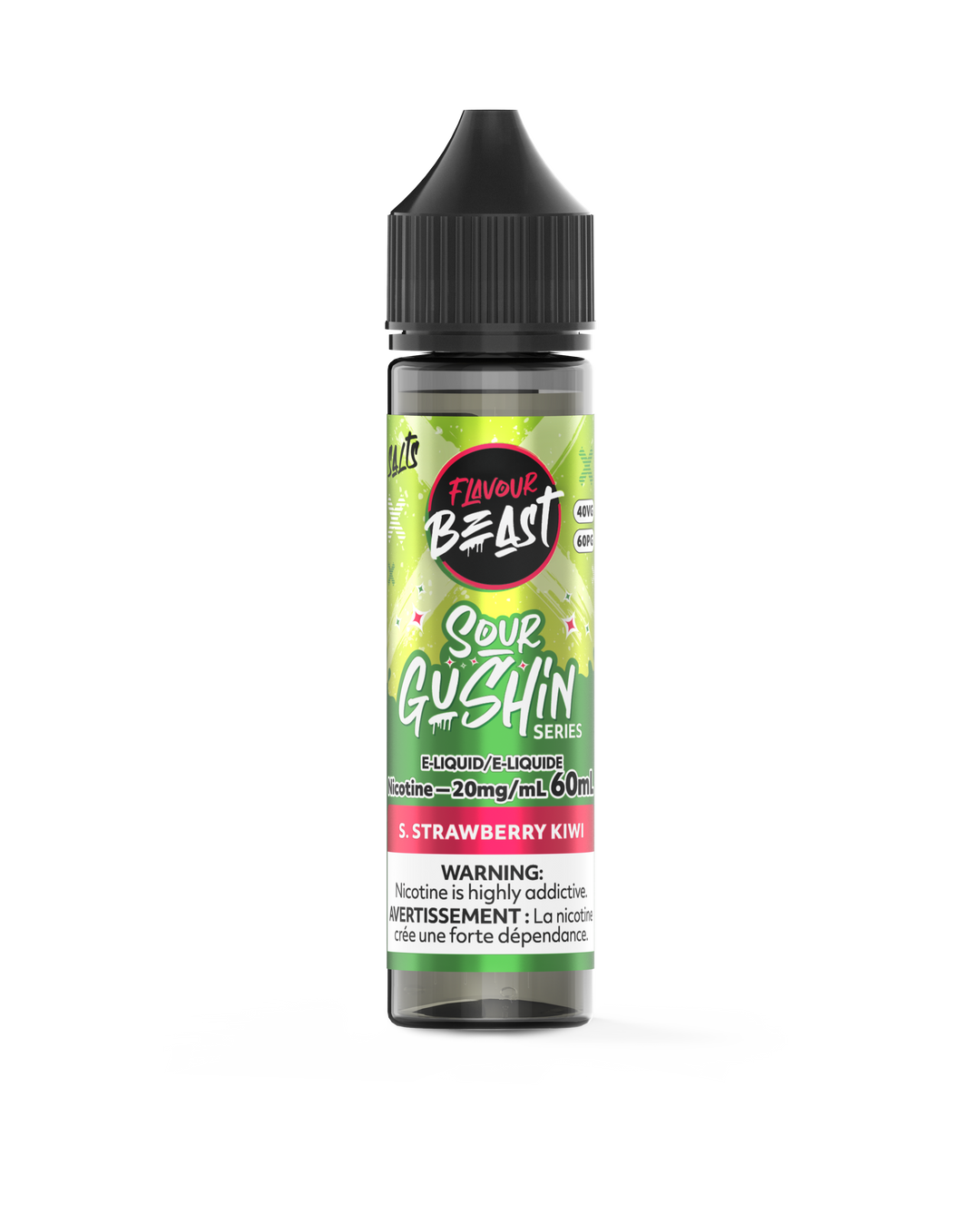 Sour Gushin S. Strawberry Kiwi by Flavour Beast Salt - 60ml