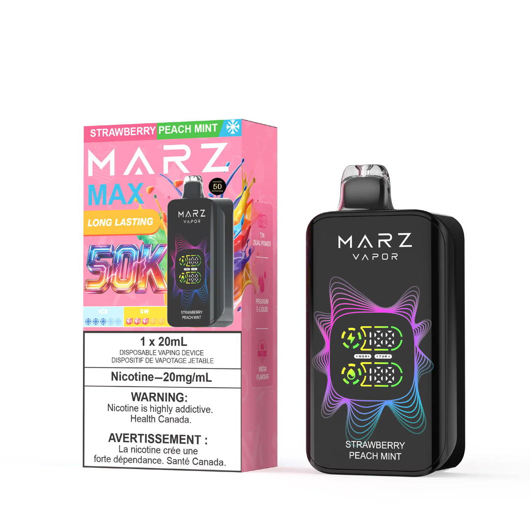 Strawberry Peach Mint Marz Max - Disposable E-Cig 50K (Bold 50)