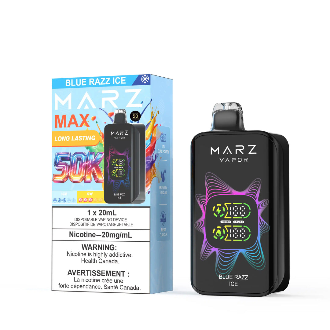 Blue Razz Ice Marz Max - Disposable E-Cig 50K (Bold 50)