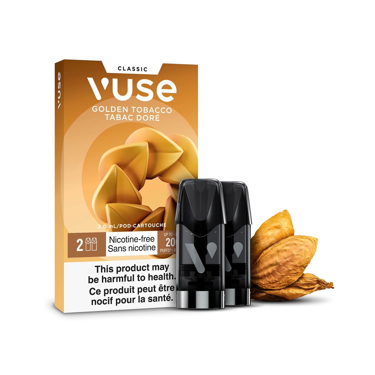 Golden Tobacco Zero Nic Vuse Pods Classic by VUSE | VIP Vape Golden Tobacco Zero Nic Vuse Pods Classic by VUSE | VIP Vape