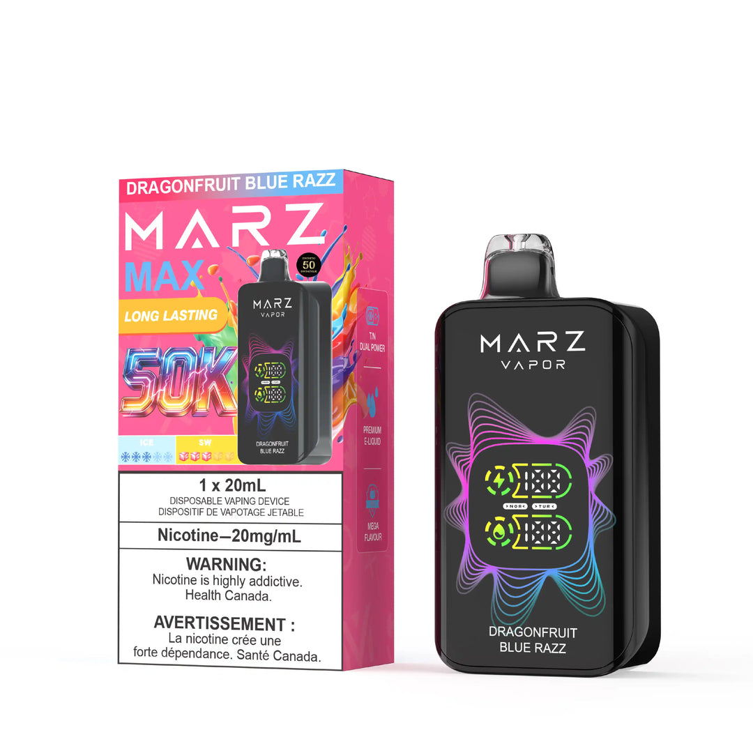 Dragonfruit Blue Razz Marz Max - Disposable E-Cig 50K (Bold 50)