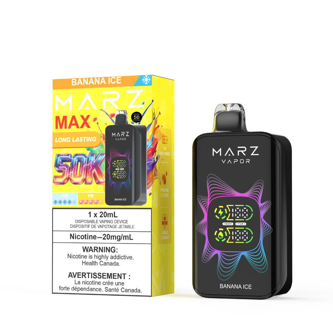 Banana Ice Marz Max - Disposable E-Cig 50K (Bold 50)
