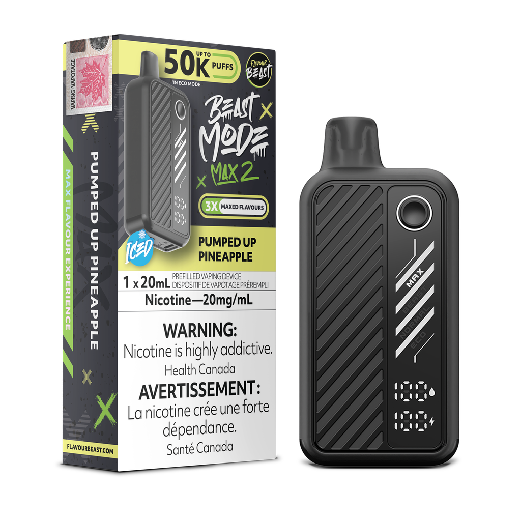 Flavour Beast Mode Max 2 – Cigarette électronique jetable (PROVINCIALE) (50 000 bouffées) 
