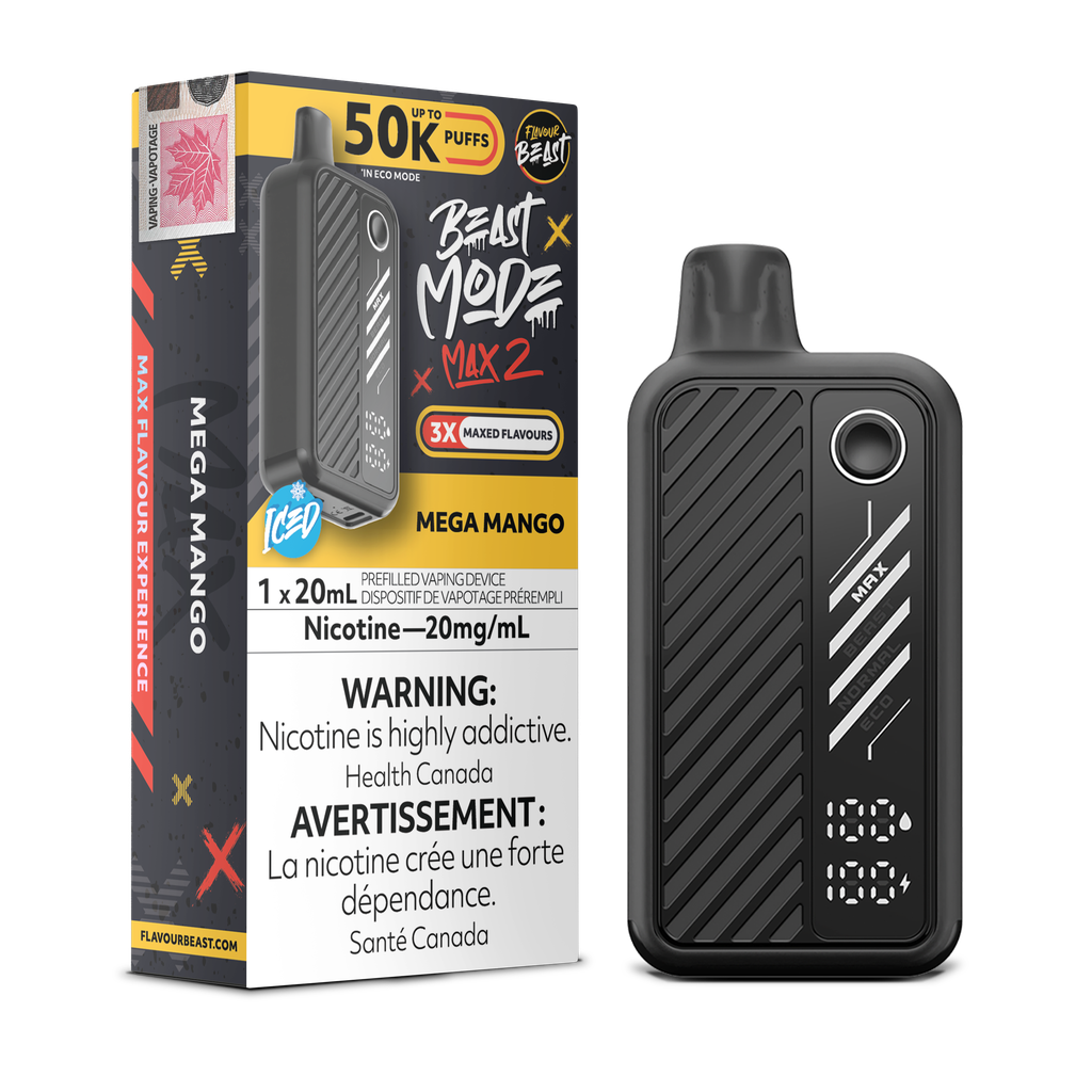 Flavour Beast Mode Max 2 – Cigarette électronique jetable (PROVINCIALE) (50 000 bouffées) 