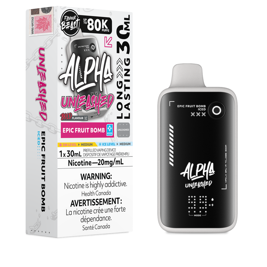 Epic Fruit Bomb Iced Flavour Beast Alpha Unleashed - Disposable Vape 80K