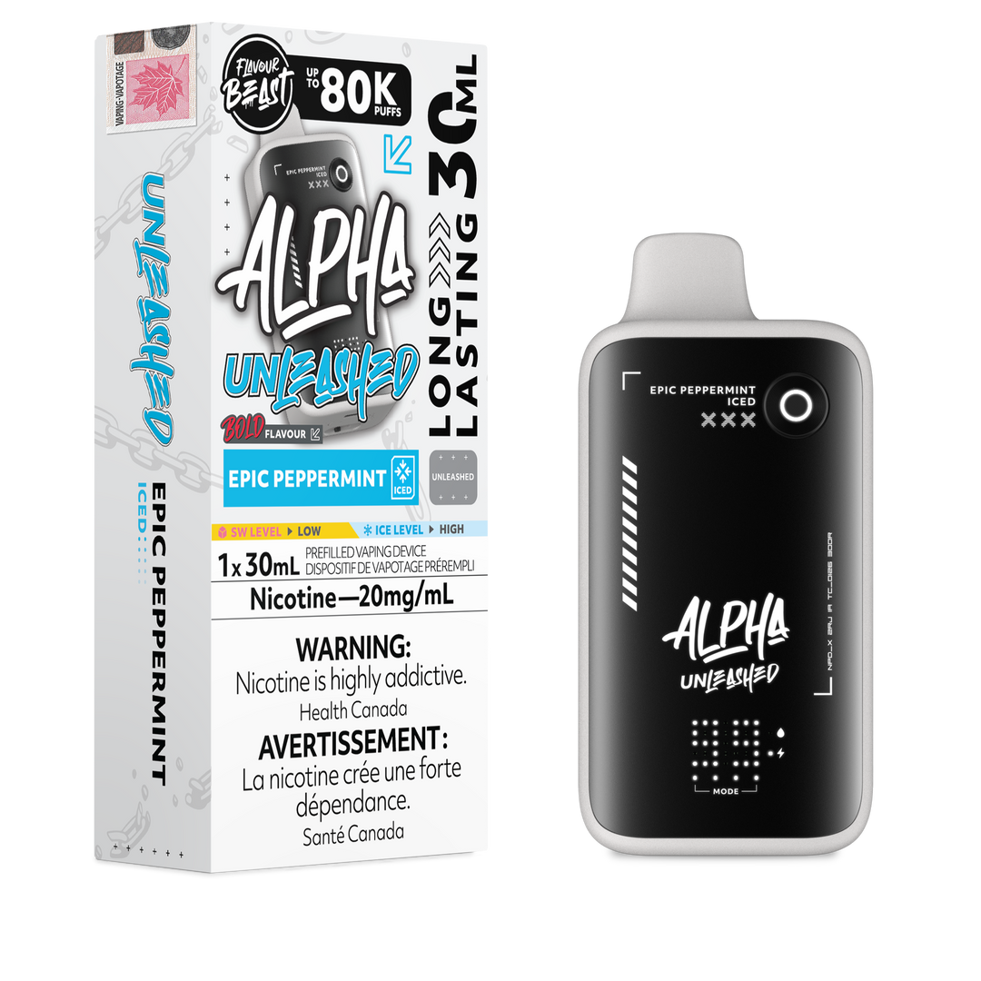 Epic Peppermint Iced Flavour Beast Alpha Unleashed - Disposable Vape 80K