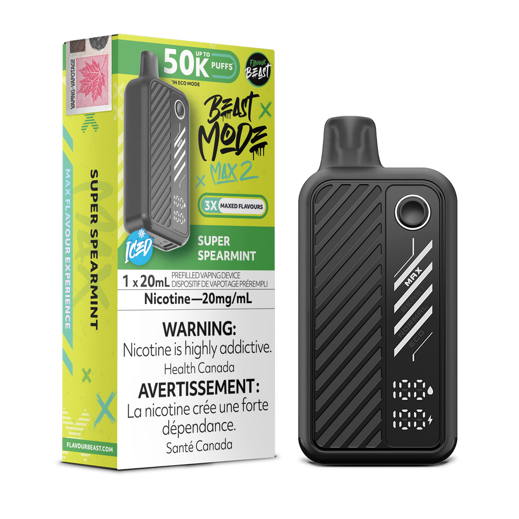 Flavour Beast Mode Max 2 – Cigarette électronique jetable (PROVINCIALE) (50 000 bouffées) 