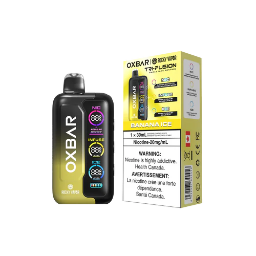 Rocky Vapor Oxbar Tri Fusion jetable 20 mg/30 ml (provincial)