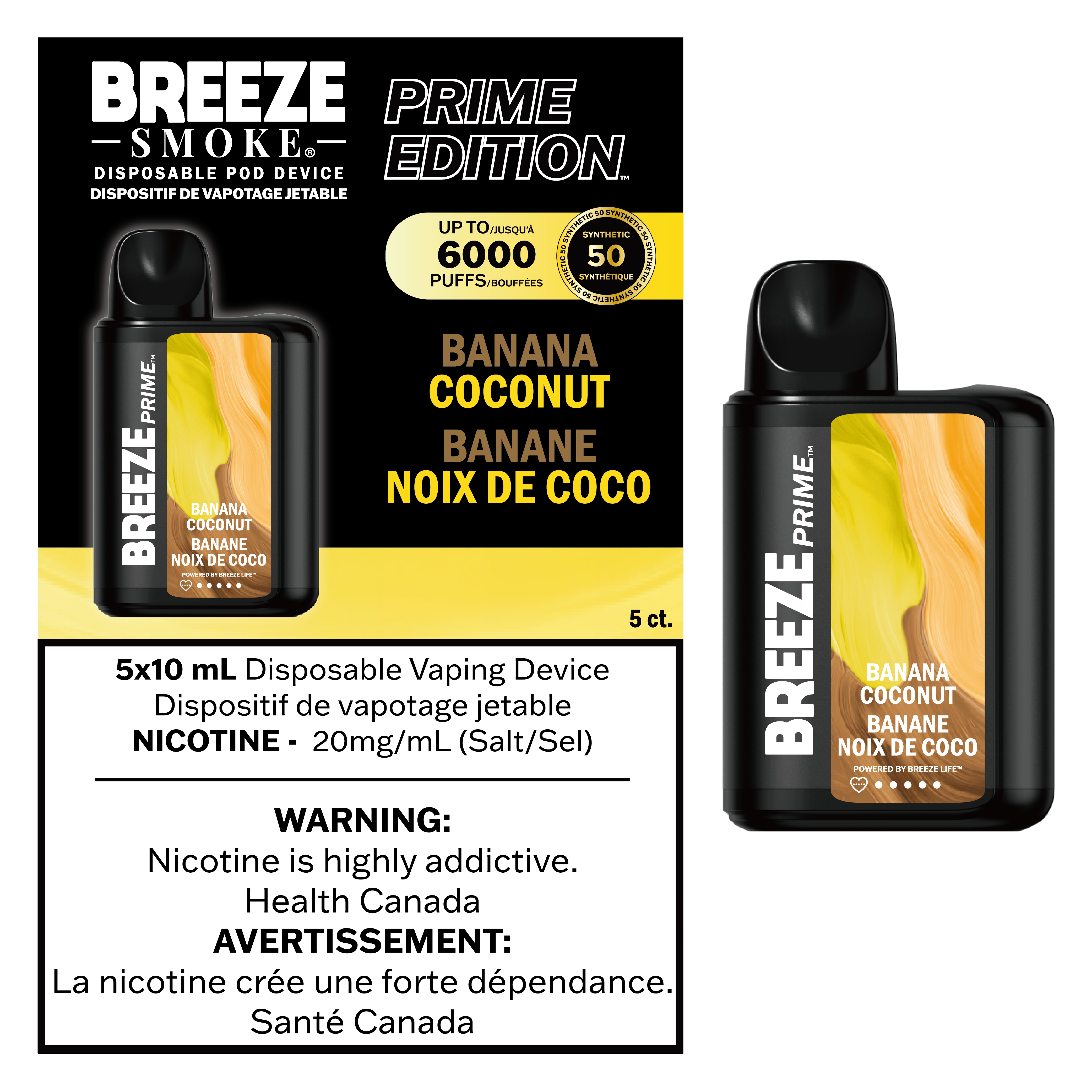 Breeze Prime - Disposable E-Cig (6000 Puffs) (PROVINCIAL)
