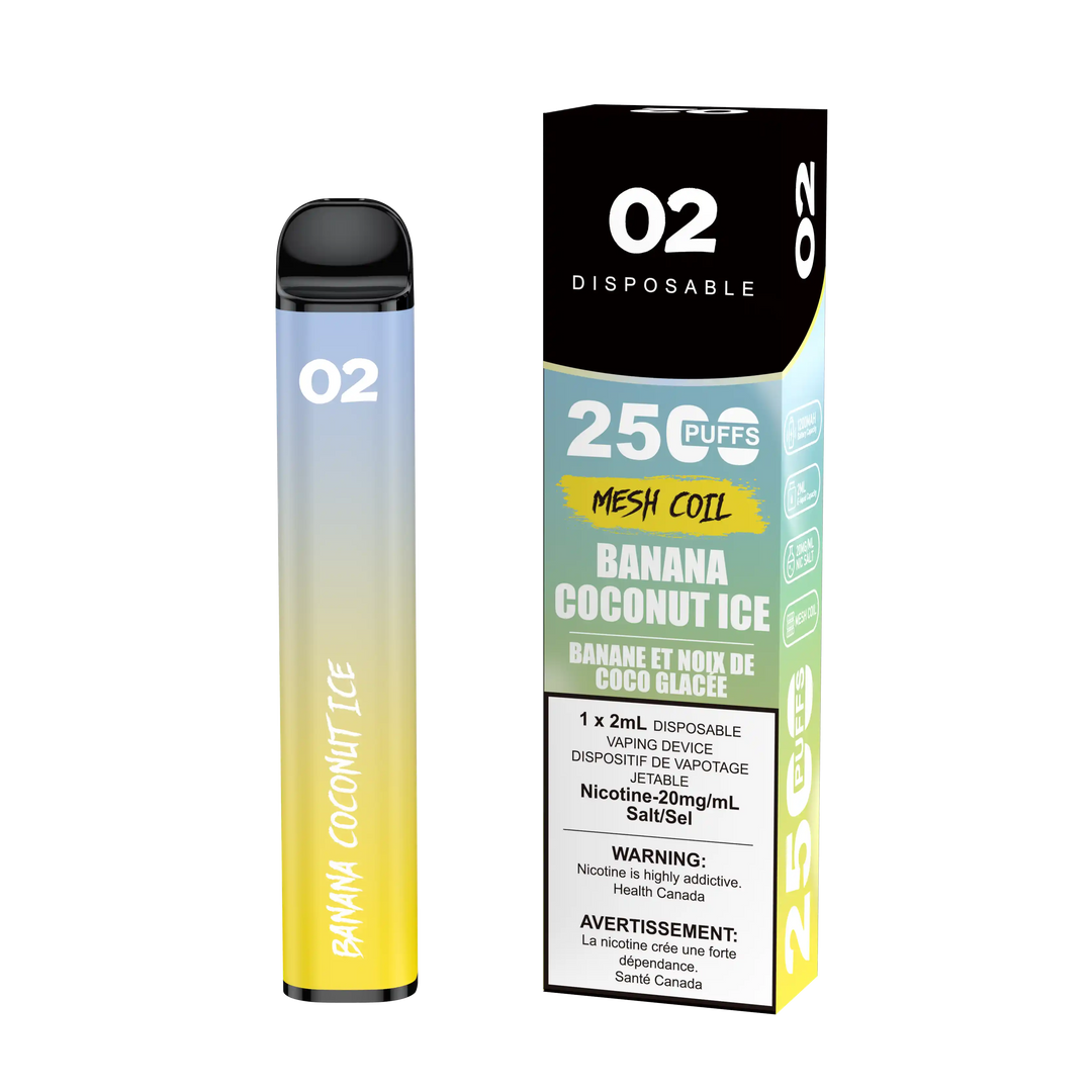 Banana Coconut Ice O2 - Disposable 2.5K