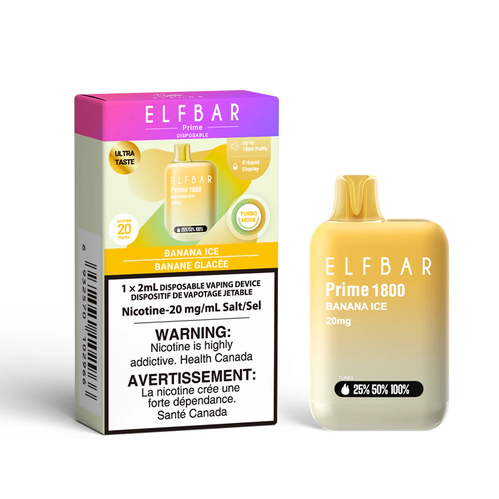 Banana Ice ELF Bar Prime 1800 - Disposable