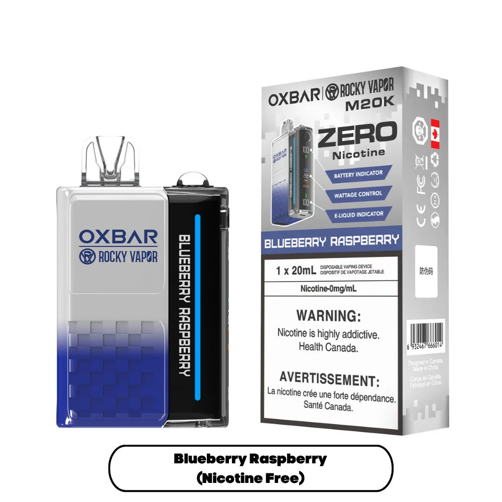 Blueberry Raspberry Oxbar M20K - Nicotine Free Disposable 20K