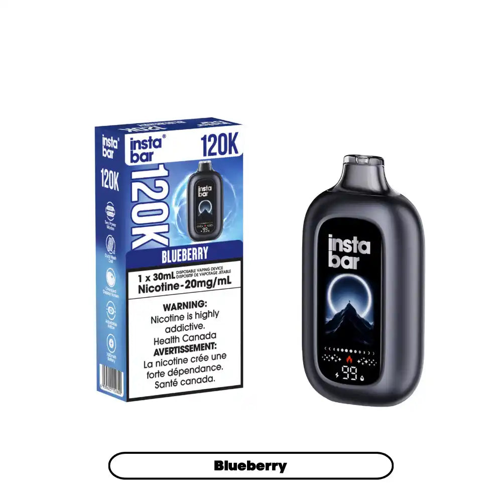Blueberry Insta Bar 120K - Disposable Vape – 20mg by INSTA BAR