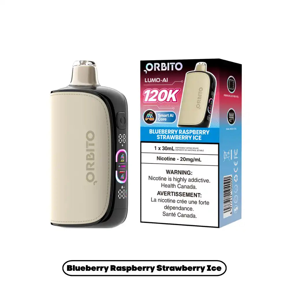 Blueberry Raspberry Strawberry Ice Orbito Lumo AI - Disposable 120K by ORBITO