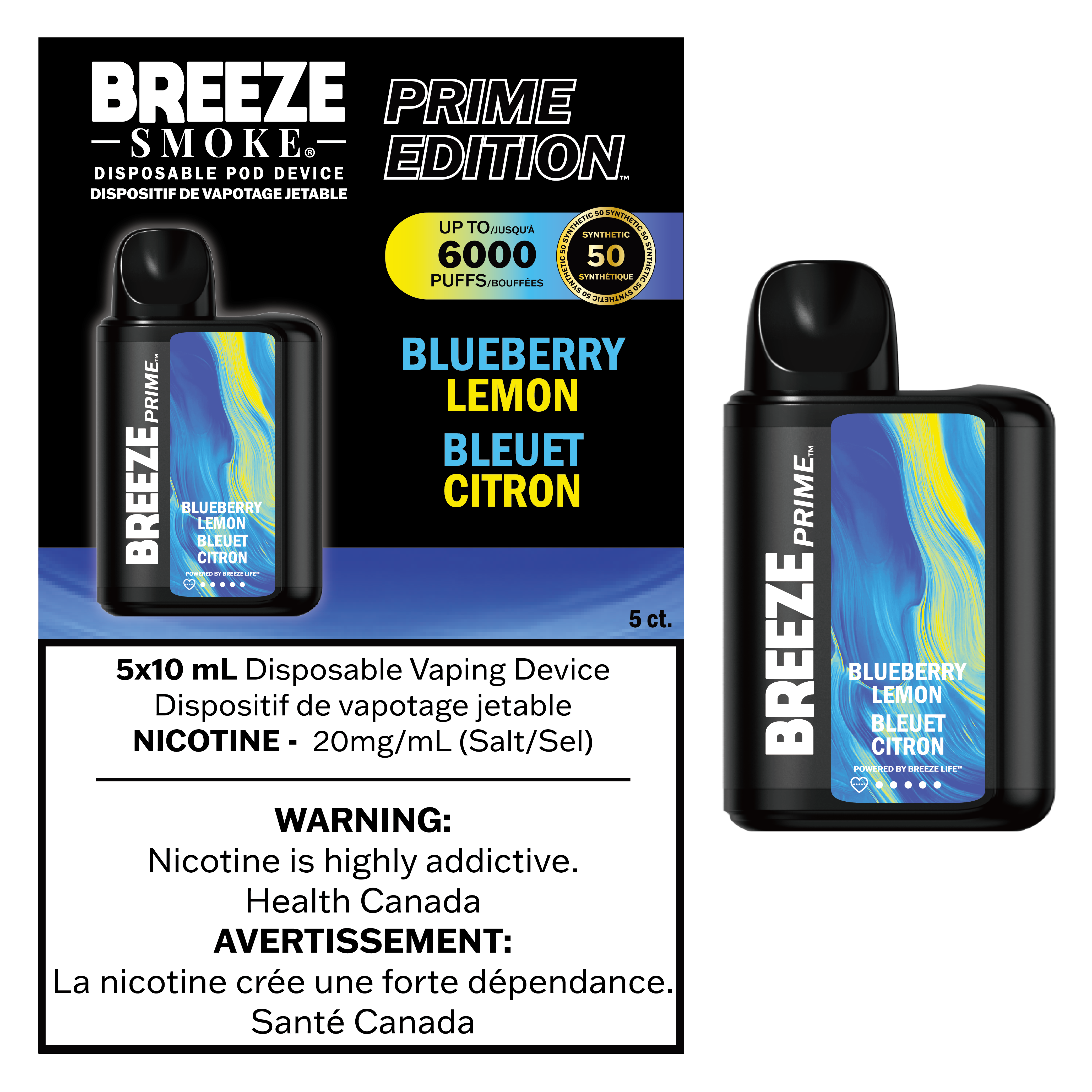 Breeze Prime - Disposable E-Cig (6000 Puffs) (PROVINCIAL)