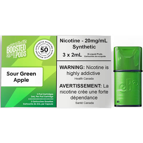 Boosted Pods - Sour Green Apple (EXCISE TAXED) (STLTH Compatible)