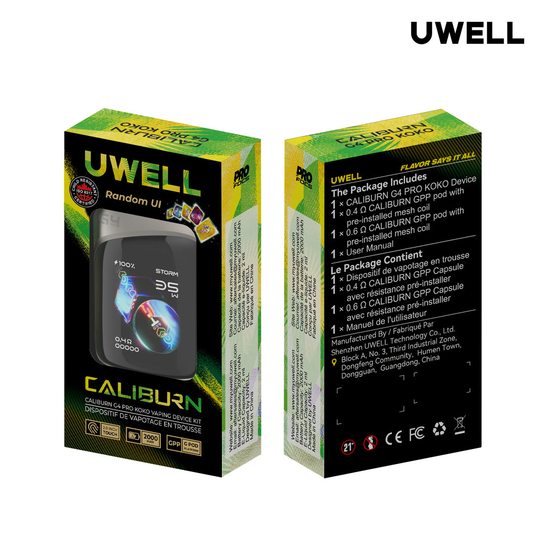 UWELL - CALIBURN G4 PRO KOKO POD KIT [CRC]