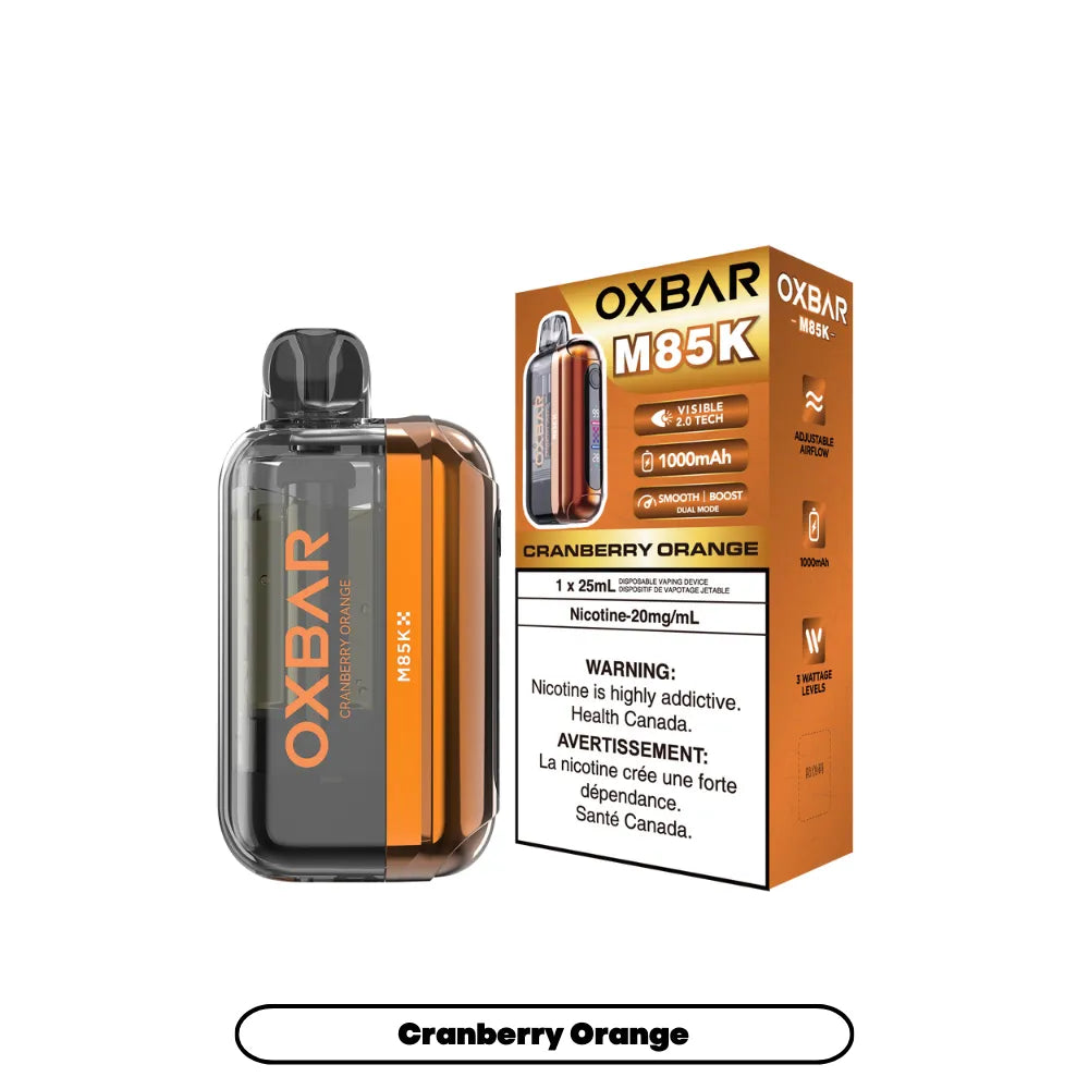 Cranberry Orange Oxbar M85K - Disposable 85K