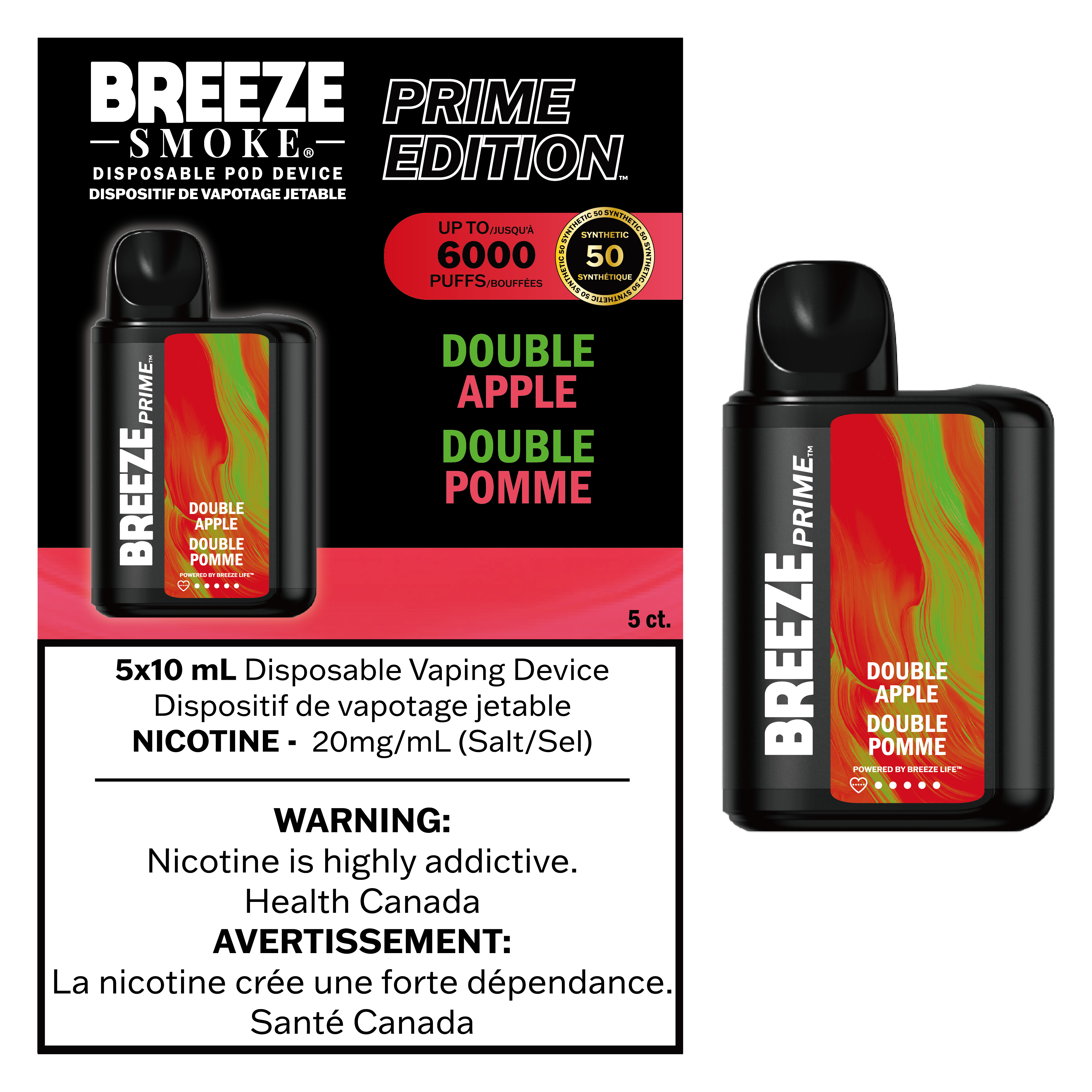 Breeze Prime - Disposable E-Cig (6000 Puffs) (PROVINCIAL)