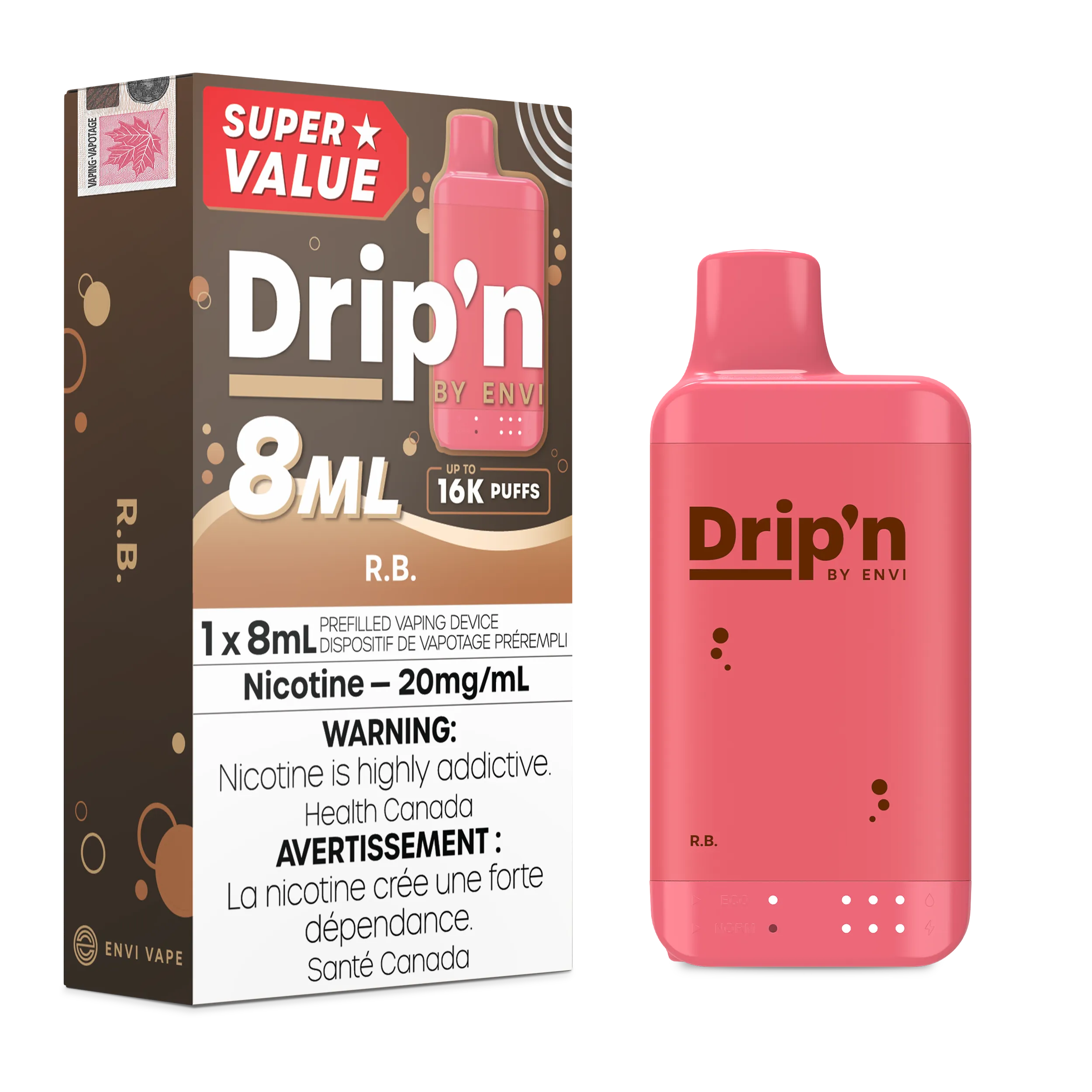 Drip'N 8 ml 16K Vapes Jetables Canada | VIP Vape Drip'N 8 ml 16K Vapes Jetables Canada | VIP Vape