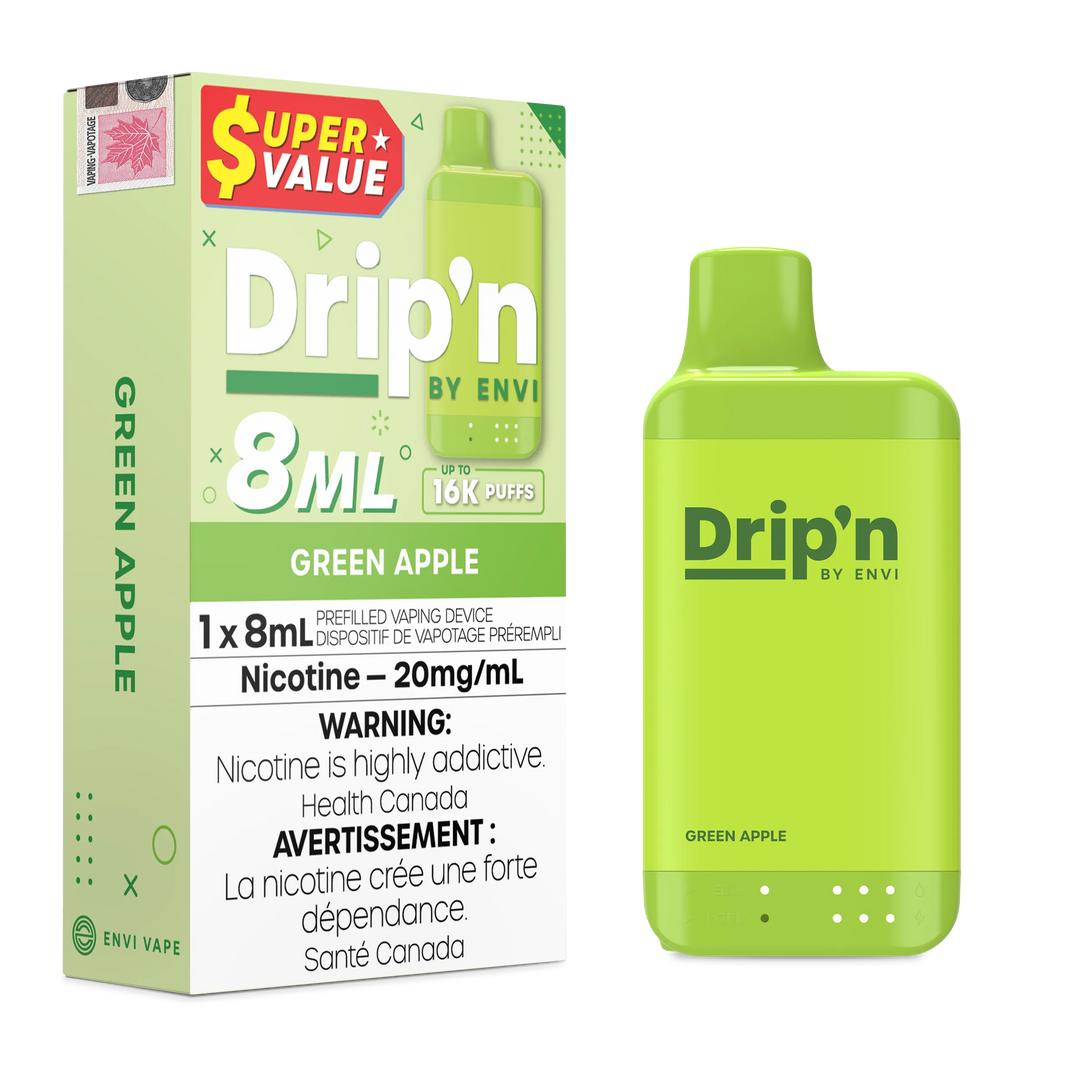 Green Apple Drip'n by Envi 8ml - Disposable 16K