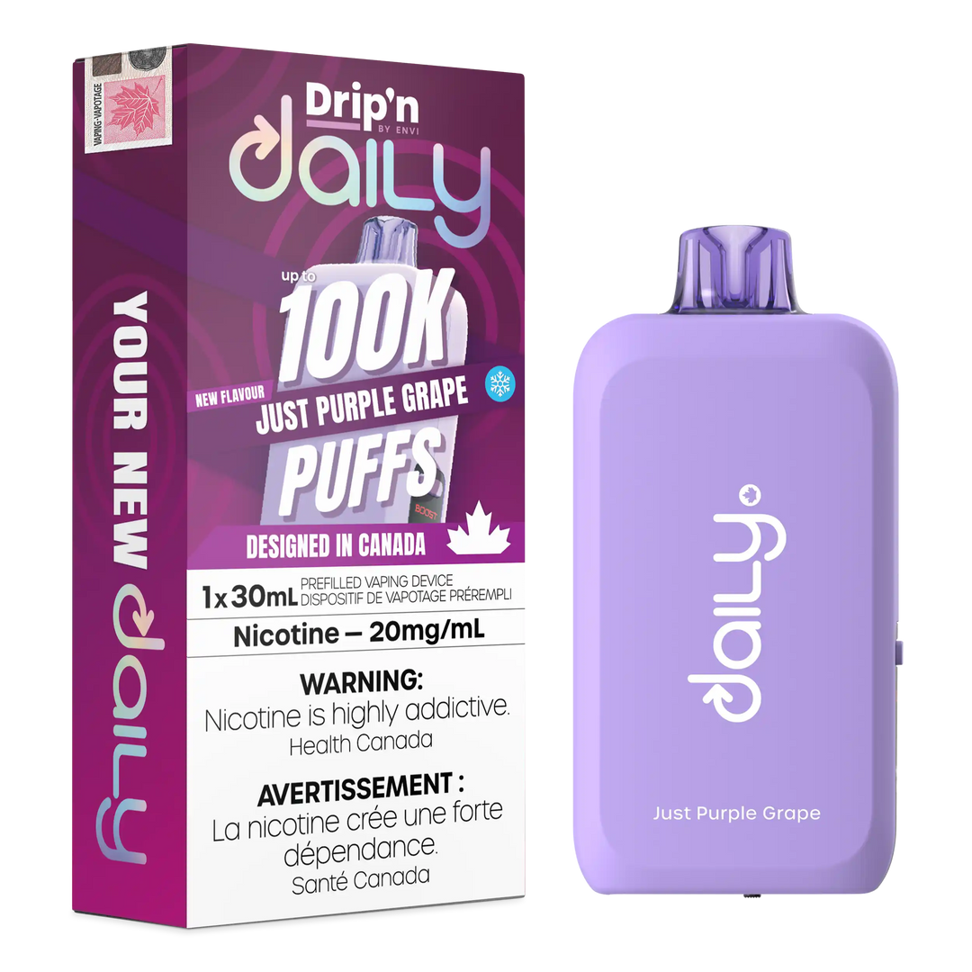 Just Purple Grape Drip'N Daily 30mL - Disposable Vape 100K