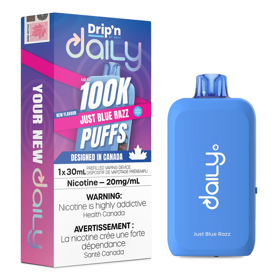 Just Blue Razz Drip'N Daily 30mL - Disposable Vape 100K