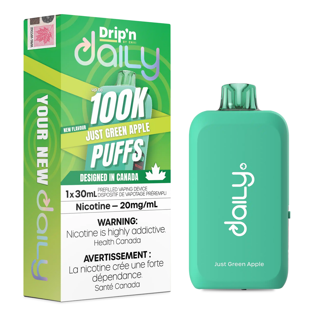Just Green Apple Drip'N Daily 30mL - Disposable Vape 100K