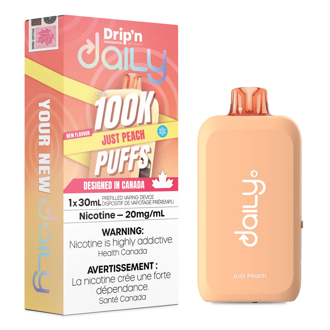 Just Peach Drip'N Daily 30mL - Disposable Vape 100K