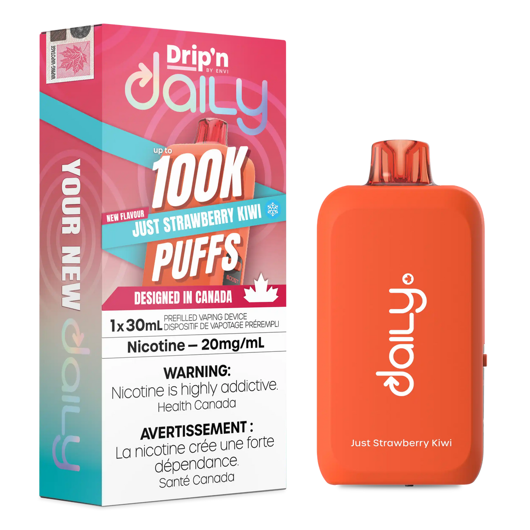 Just Strawberry Kiwi Drip'N Daily 30mL - Disposable Vape 100K