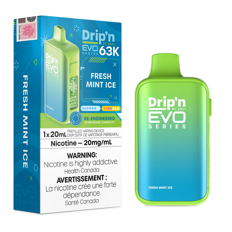 Fresh Mint Ice Drip'n by Envi EVO 63K - Disposable Vape