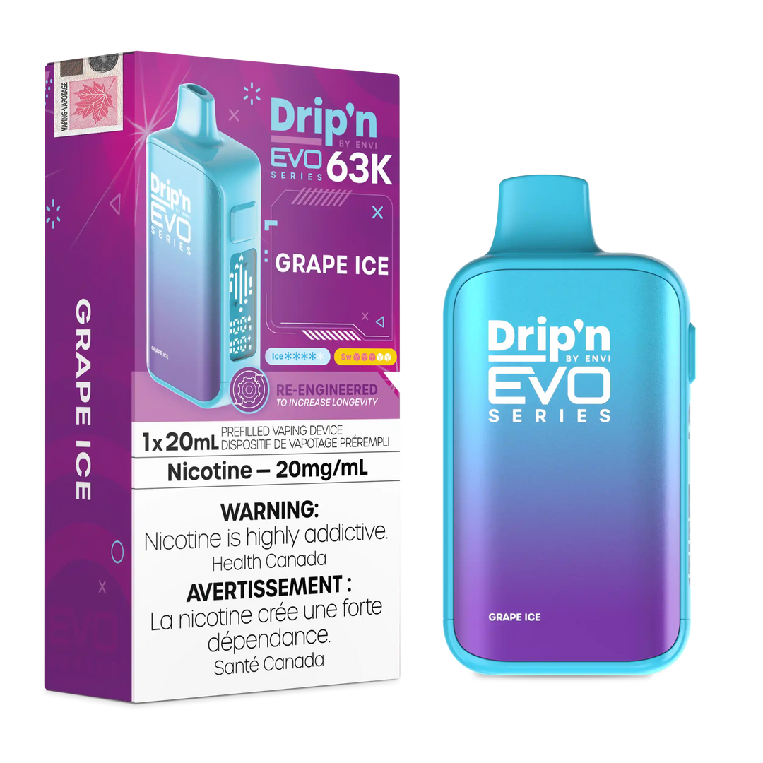 Grape Ice Drip'n by Envi EVO 63K Disposable Vape by DRIP'N | VIP VIP Vape Grape Ice Drip'n by Envi EVO 63K Disposable Vape by DRIP'N | VIP VIP Vape