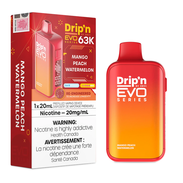 Mango Peach Watermelon Drip'n by Envi EVO 63K - Disposable Vape