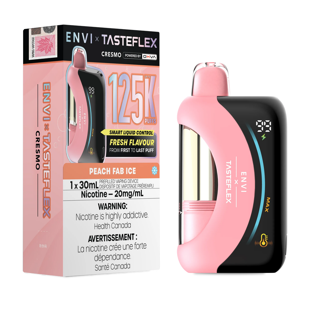 Peach Fab Ice Envi X Tasteflex (Cresmo) - Disposable 125K