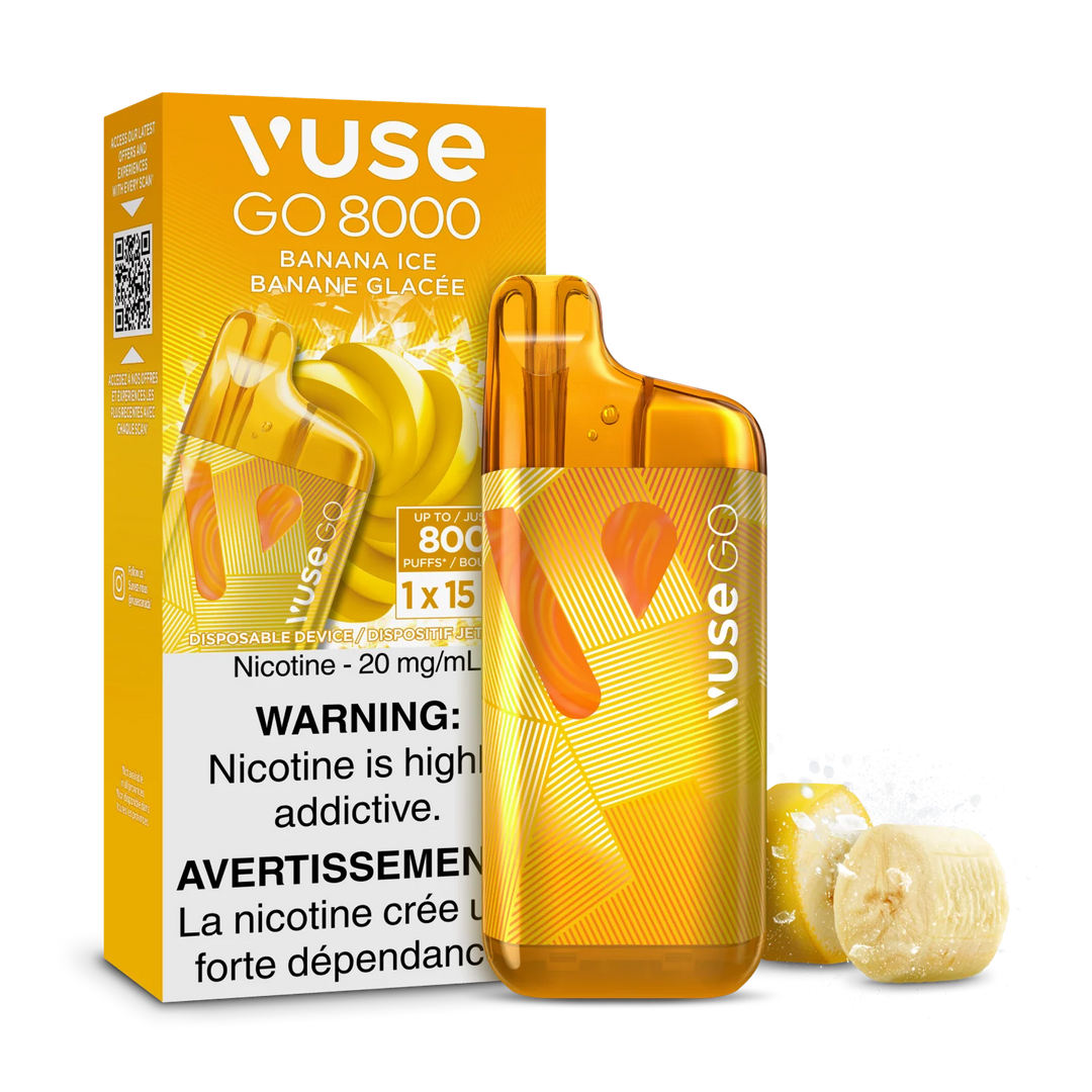 Banana Ice Vuse GO 8000 - Disposable Vape
