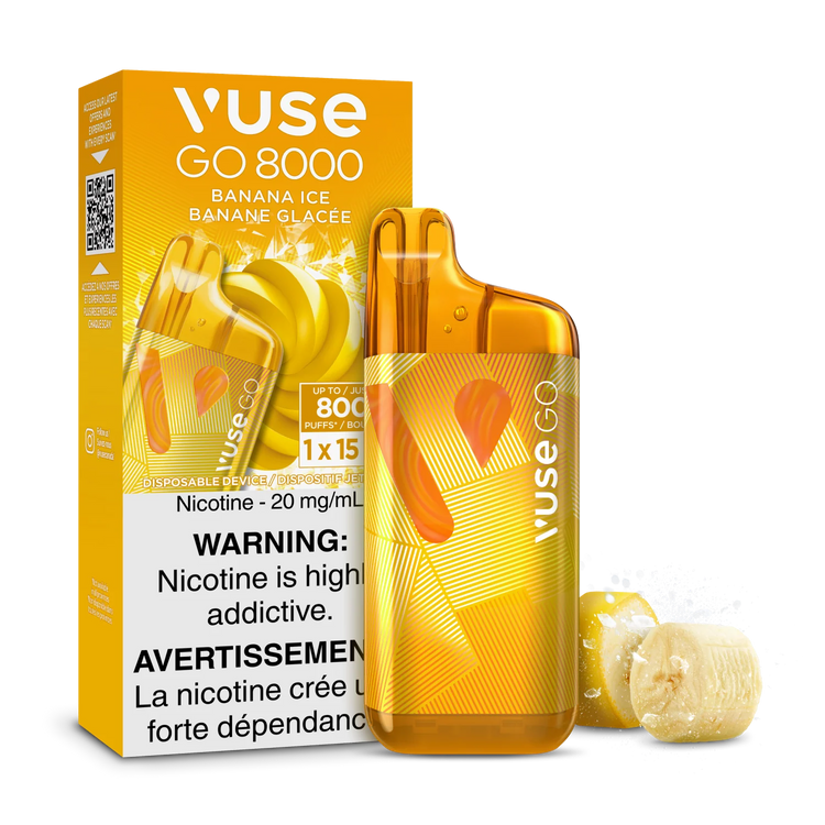 Banana Ice Vuse GO 8000 - Disposable Vape