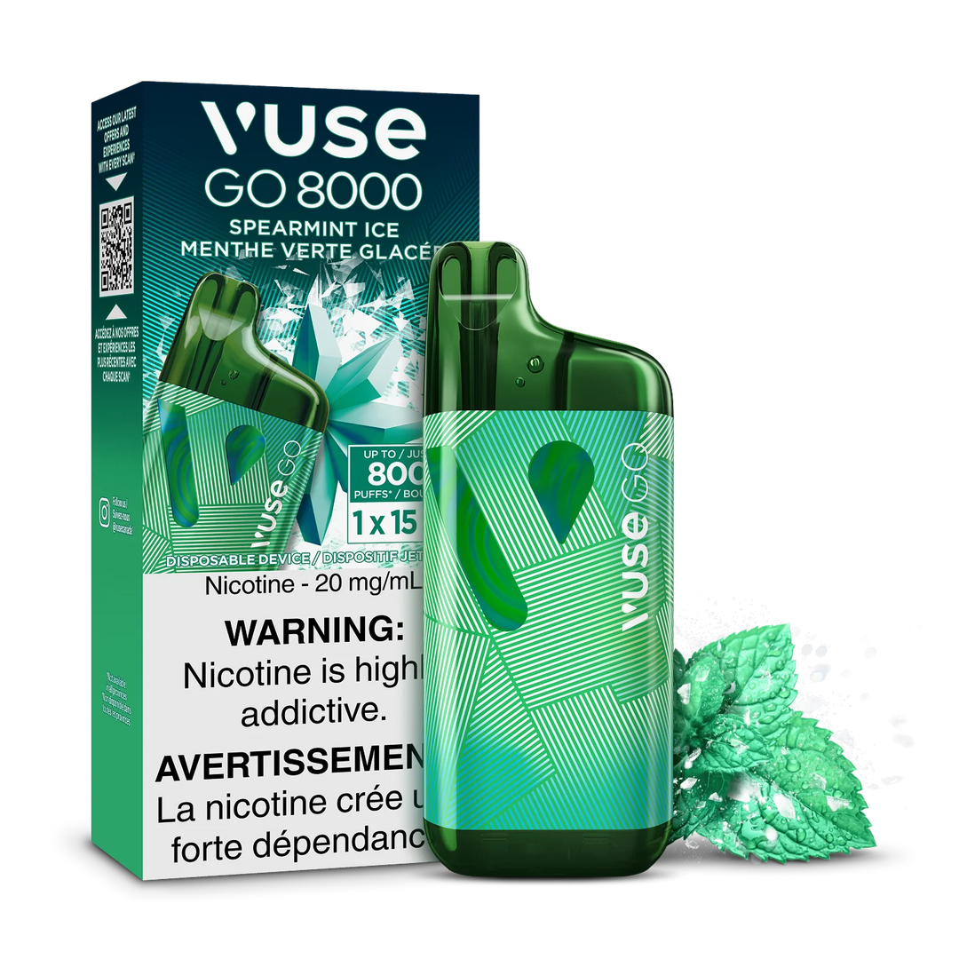 Spearmint Ice Vuse GO 8000 Disposable Vape by VUSE | VIP Vape Canada Spearmint Ice Vuse GO 8000 Disposable Vape by VUSE | VIP Vape Canada