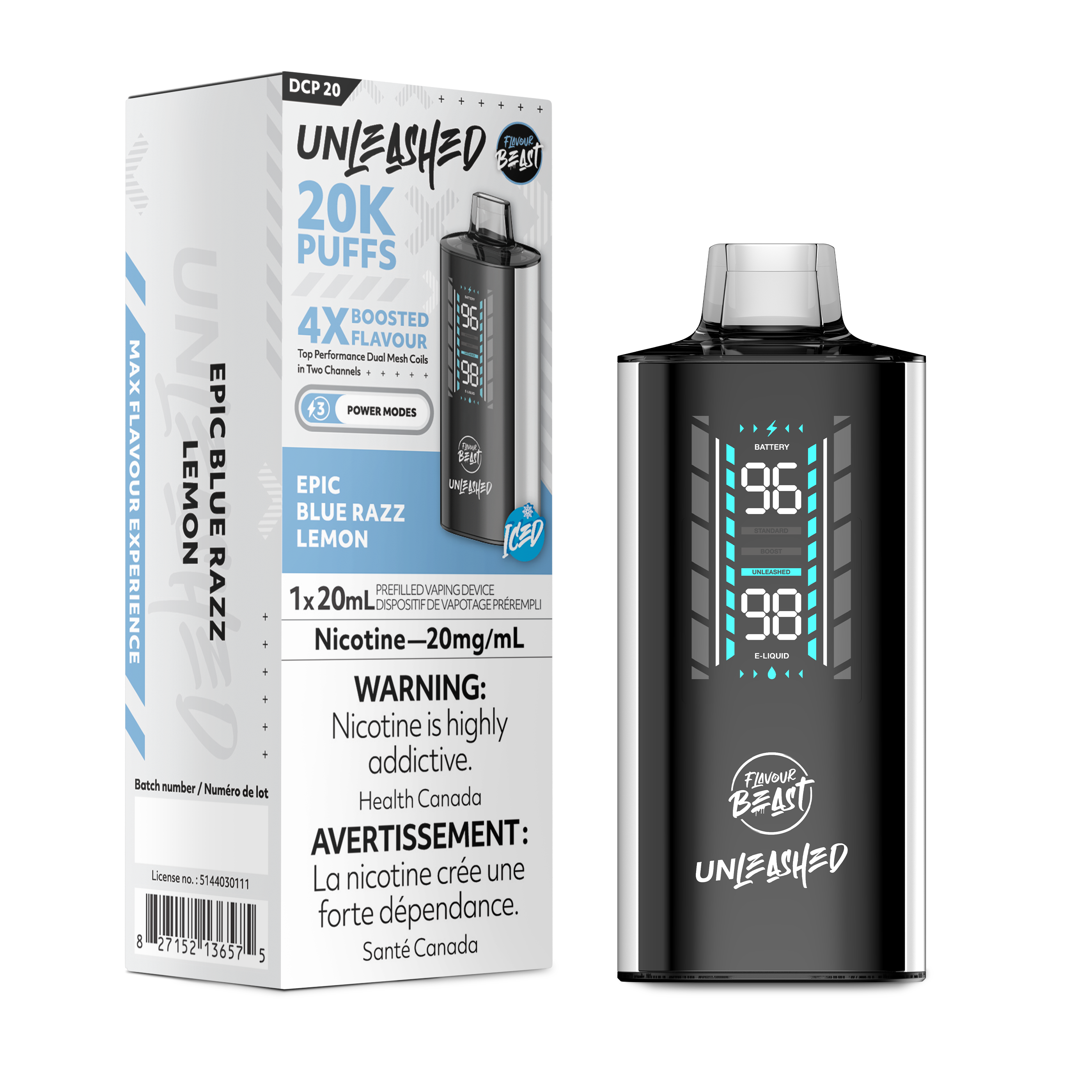 Flavour Beast Unleashed DCP - Disposable E-Cig (PROVINCIAL) (20k Puffs)