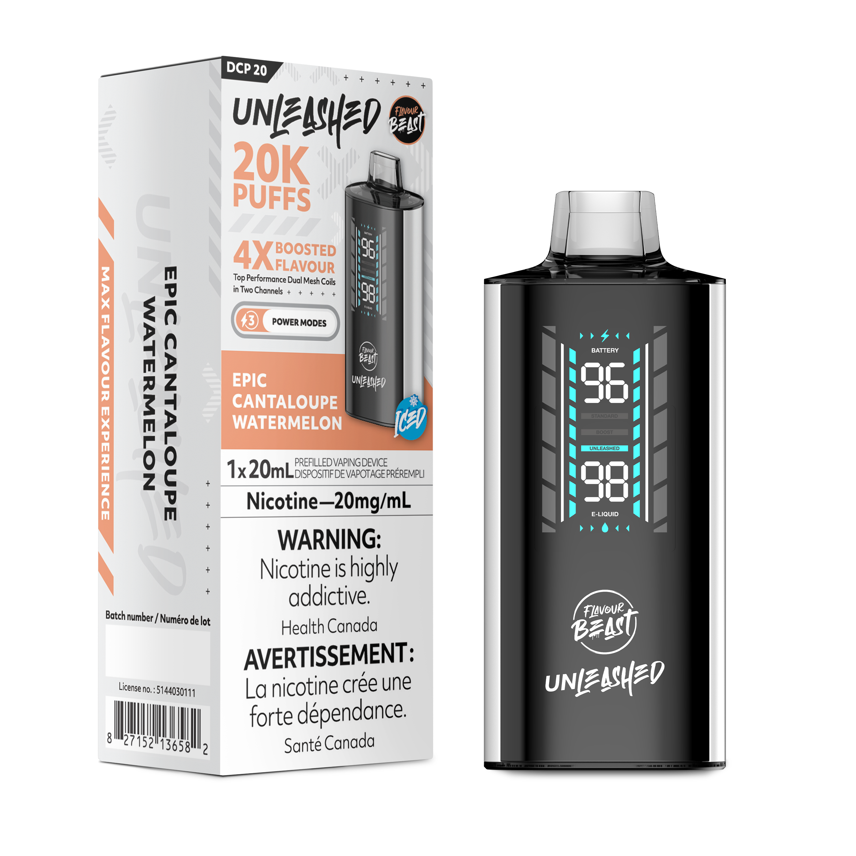 Flavour Beast Unleashed DCP - Disposable E-Cig (PROVINCIAL) (20k Puffs)