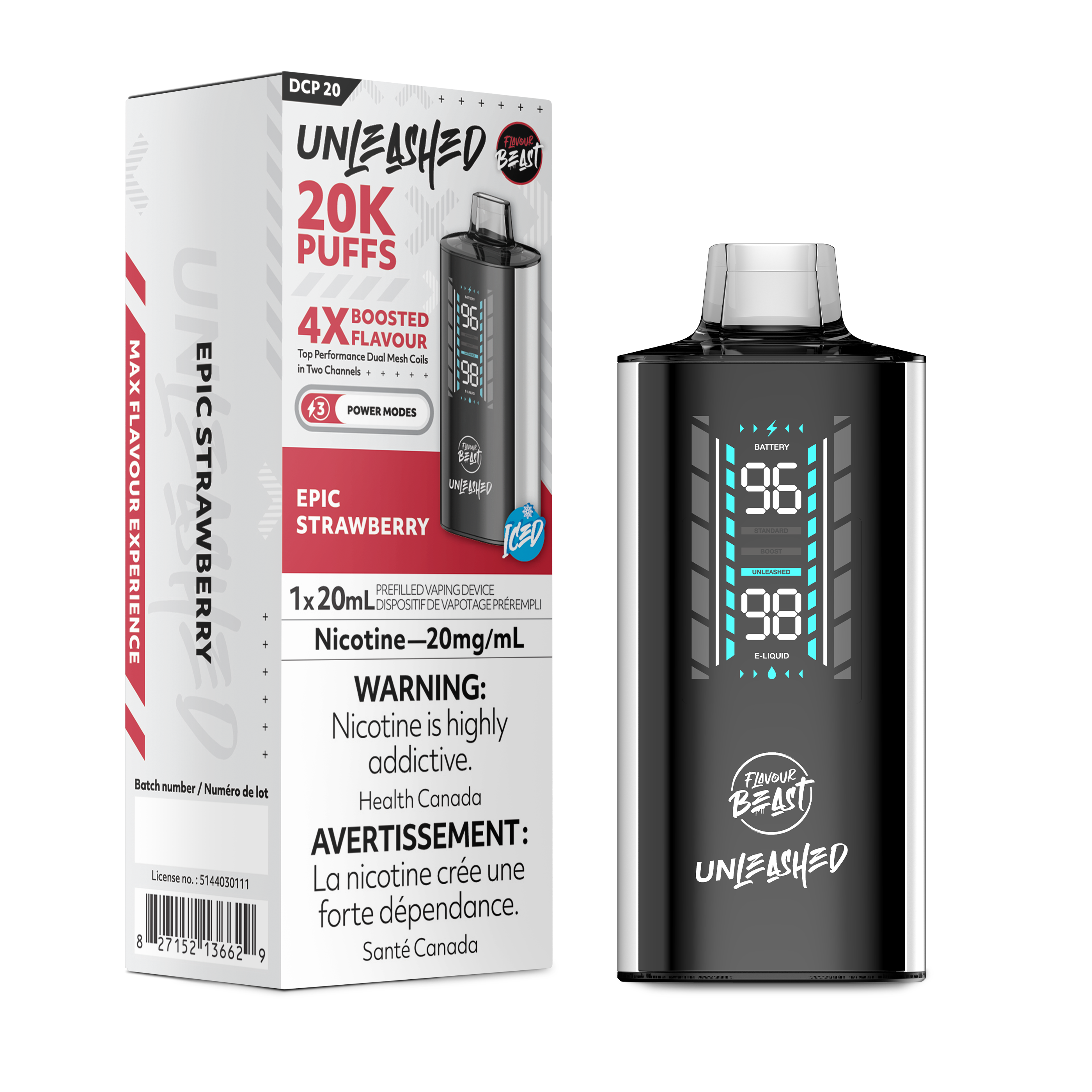 Flavour Beast Unleashed DCP - Disposable E-Cig (PROVINCIAL) (20k Puffs)