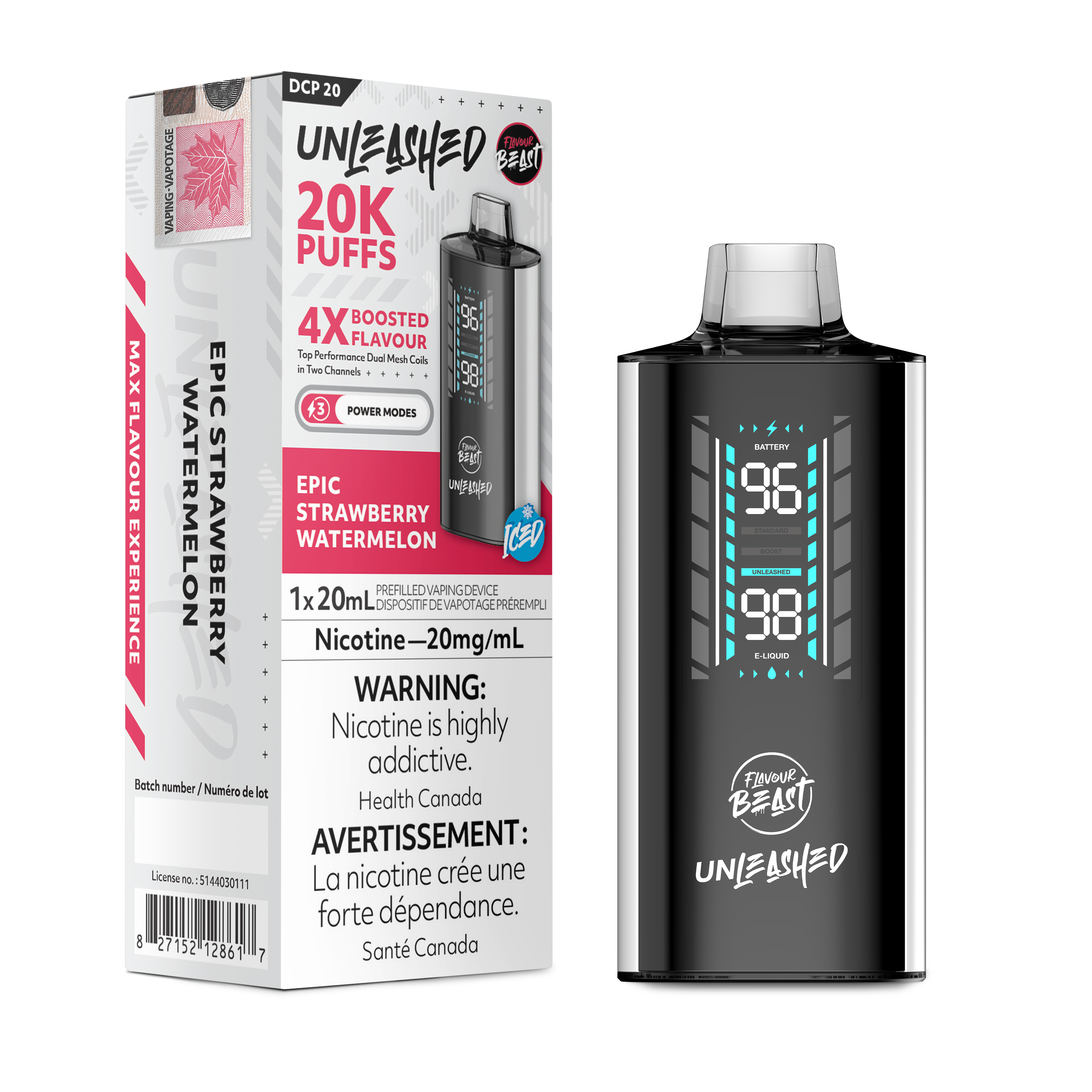 Flavour Beast Unleashed DCP - Disposable E-Cig (PROVINCIAL) (20k Puffs)