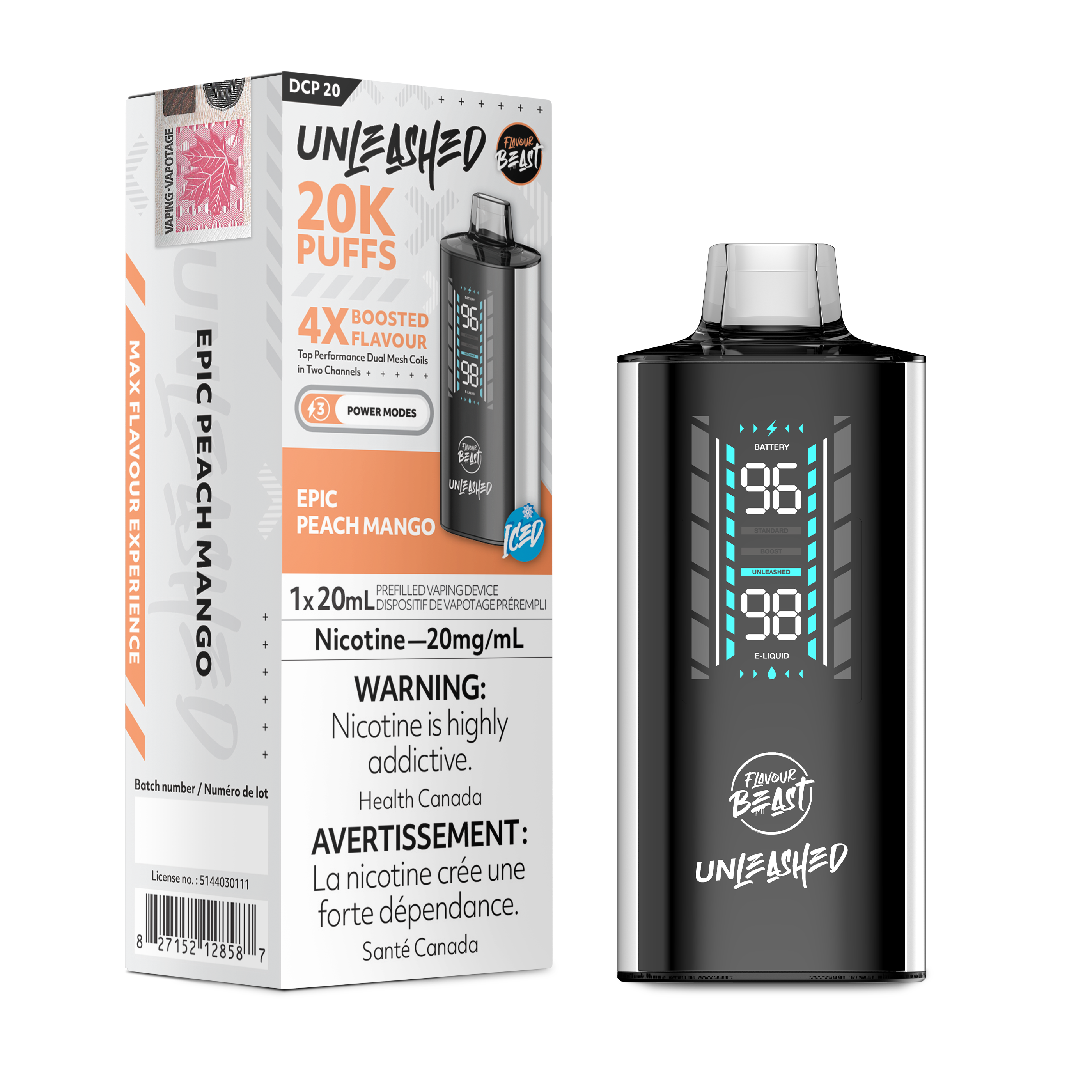 Flavour Beast Unleashed DCP - Disposable E-Cig (PROVINCIAL) (20k Puffs)